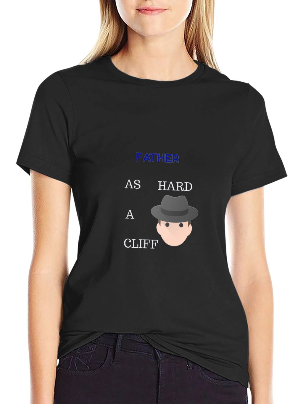 Father Hard Cliff Graphic Tee - Black