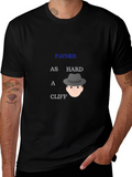 Father Hard Cliff Graphic Tee - Black