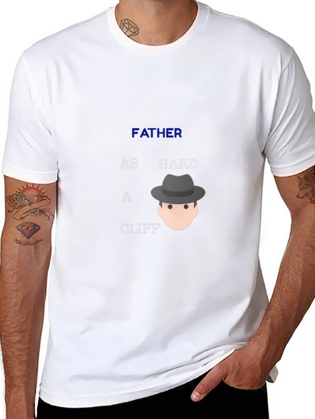 Father Hard Cliff Graphic Tee - Black