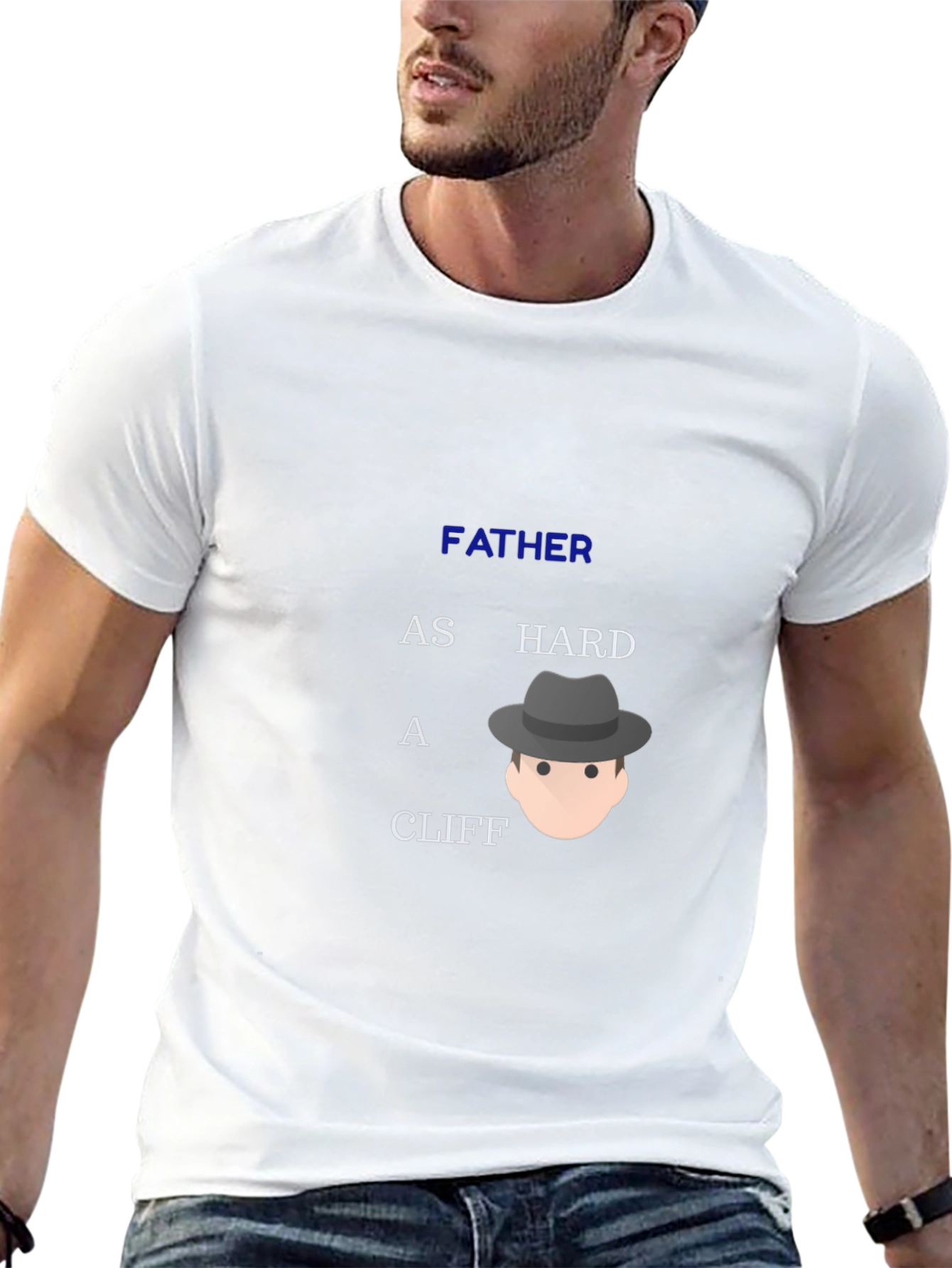 Father Hard Cliff Graphic Tee - Black
