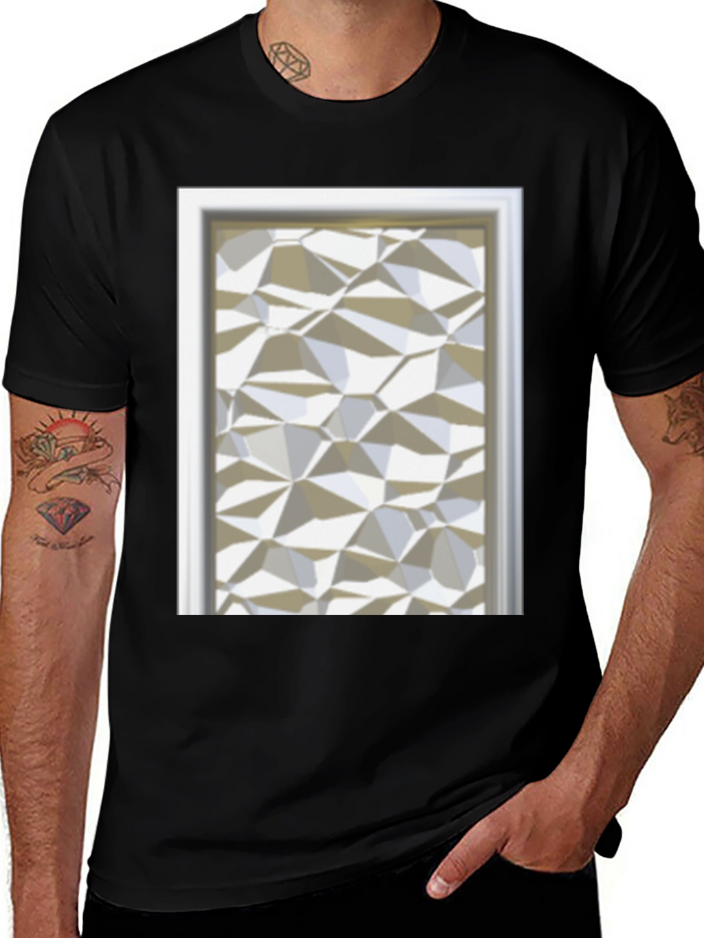 Abstract Geometric Pattern T-Shirt - Modern Art Tee