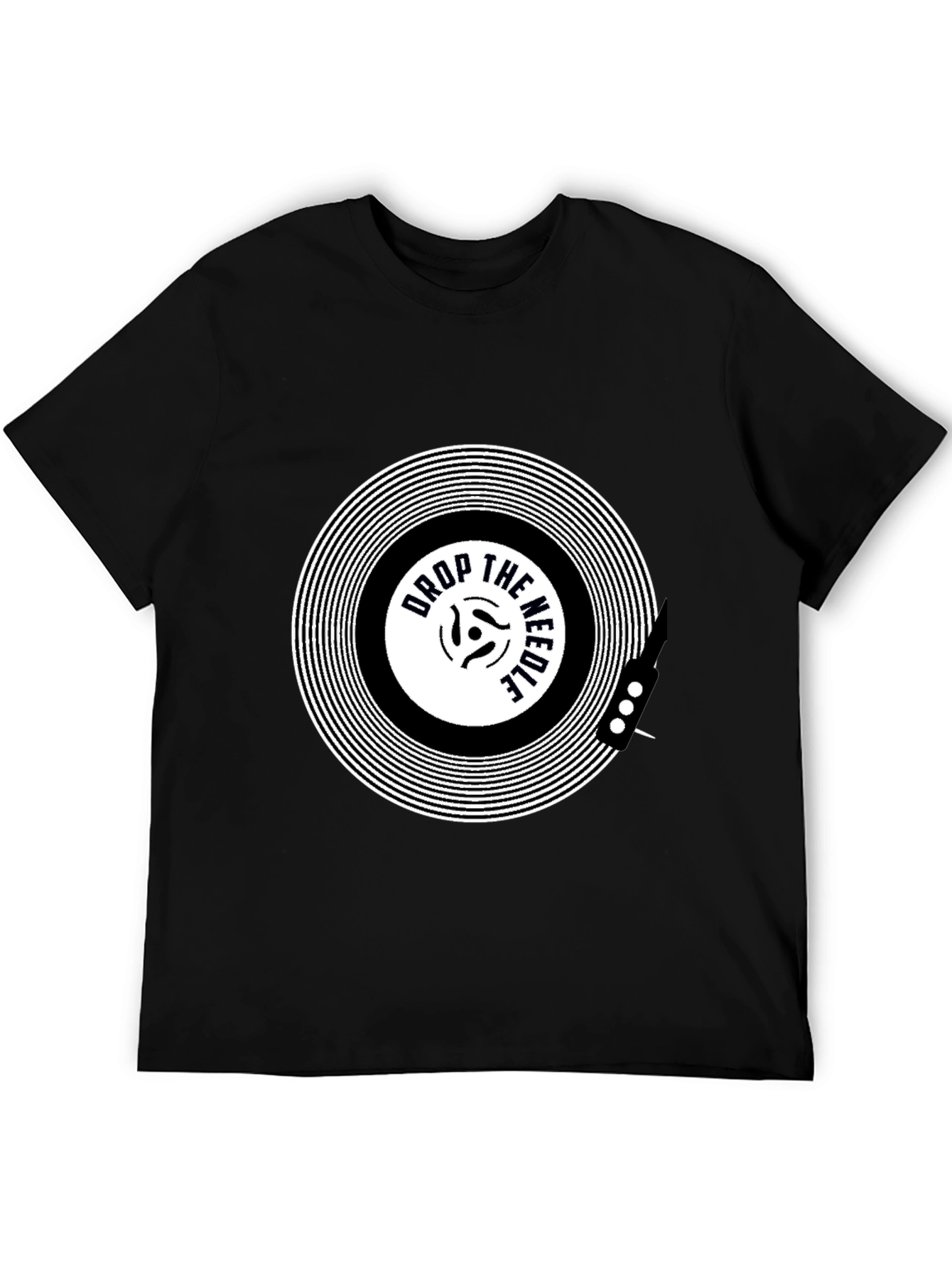 Drop the Needle Black Graphic Tee