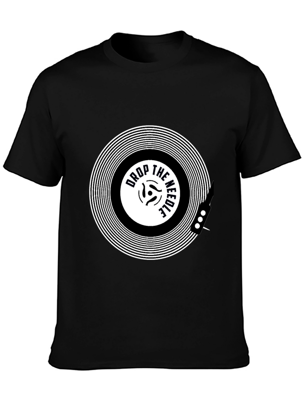 Drop the Needle Black Graphic Tee