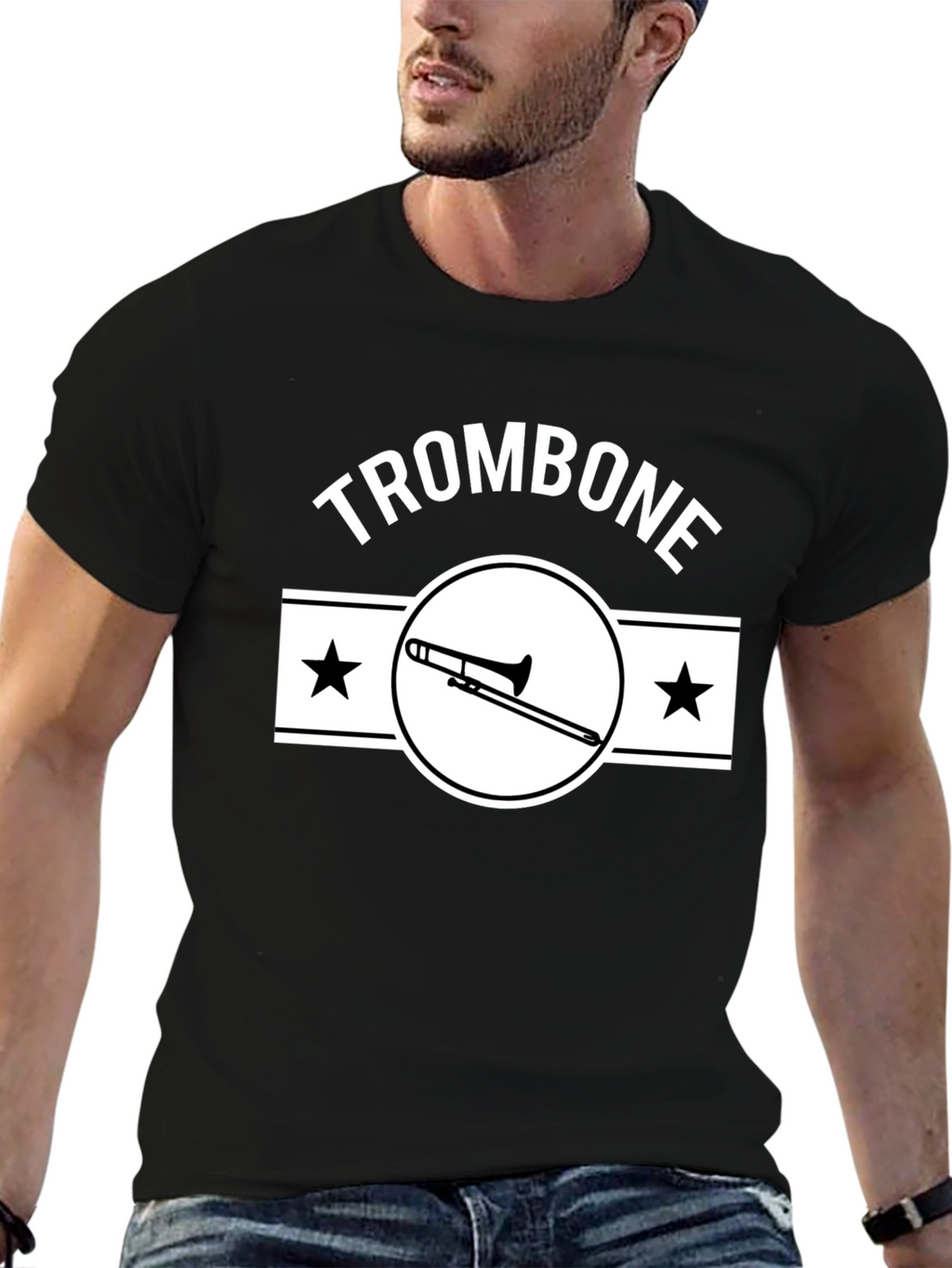 Trombone Graphic Tee - Musicians Gift
