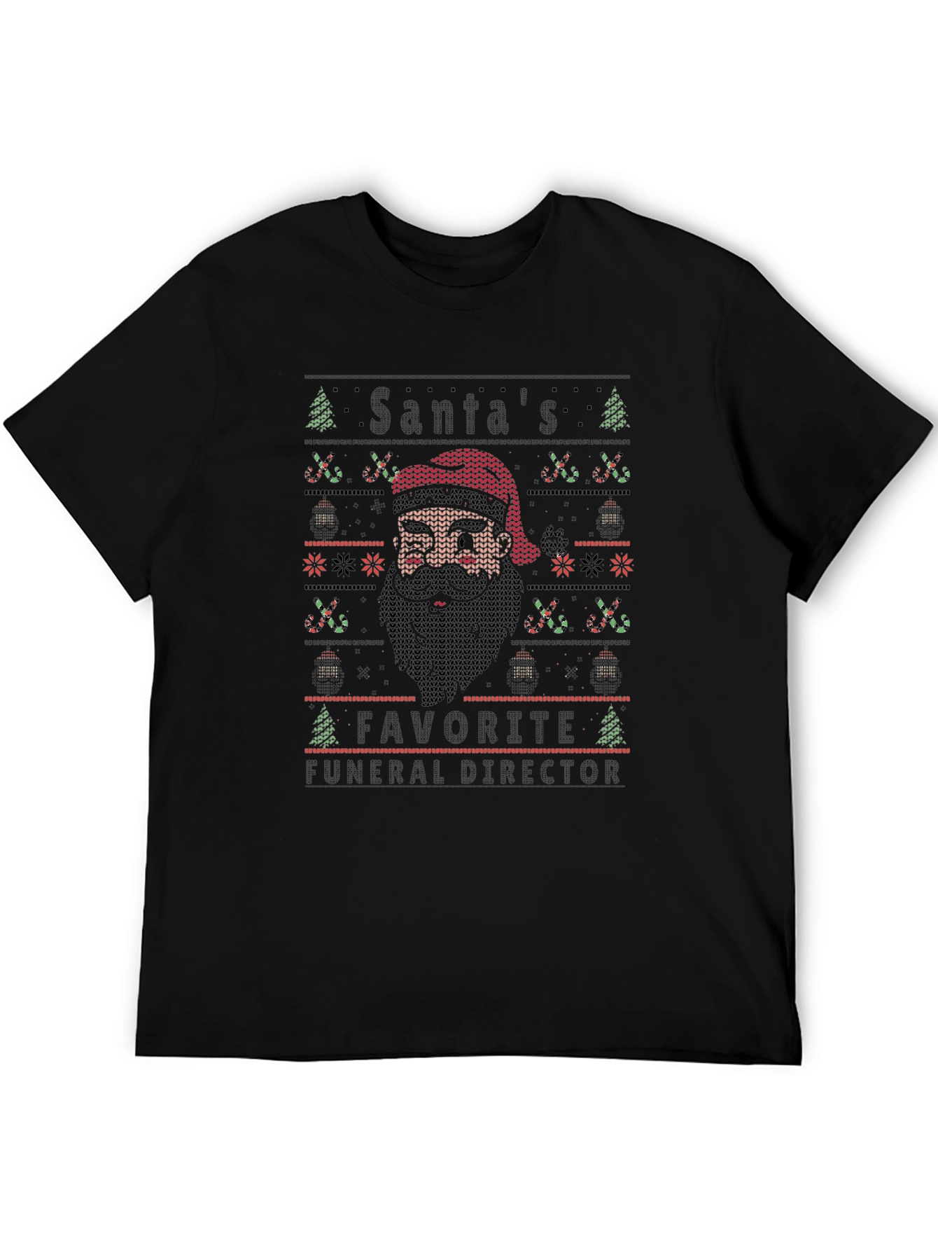 Santas Favorite Funeral Director Ugly Christmas Sweater T-Shirt