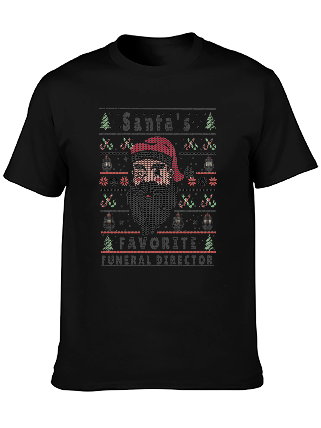Santas Favorite Funeral Director Ugly Christmas Sweater T-Shirt