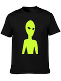 Alien Graphic Tee - Black Crew Neck