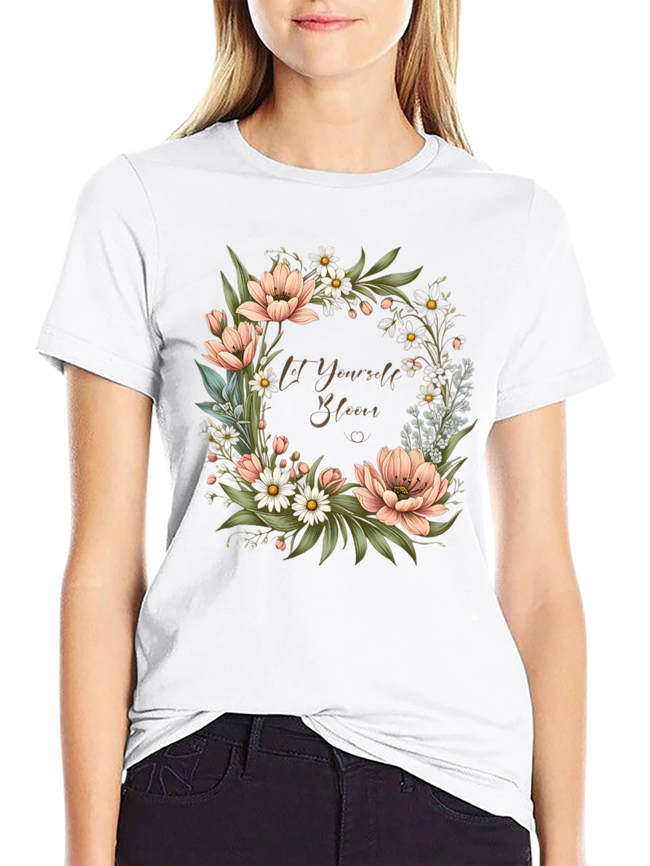 Floral Bloom T-Shirt - Let Yourself Bloom