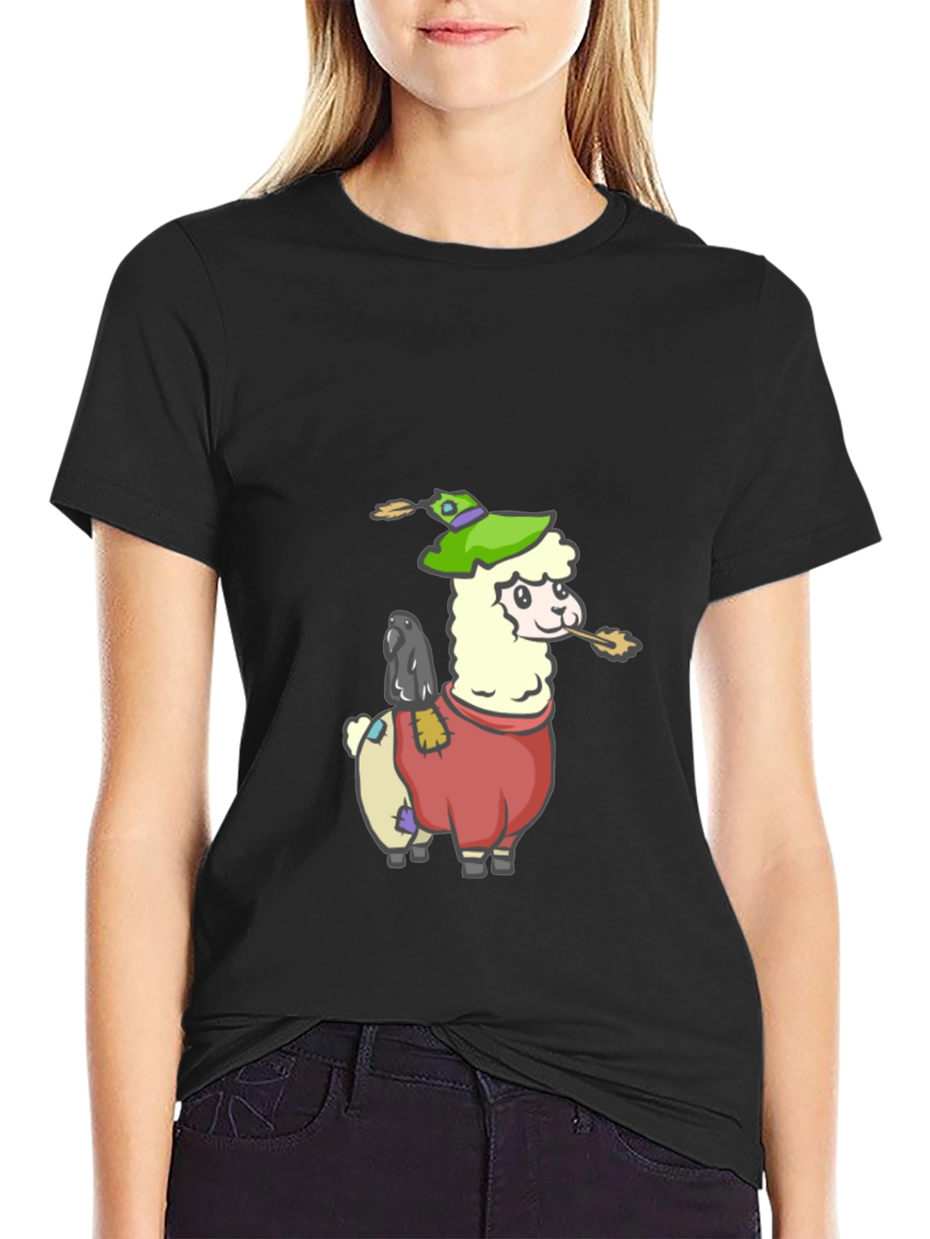 Llama Scarecrow Graphic Tee