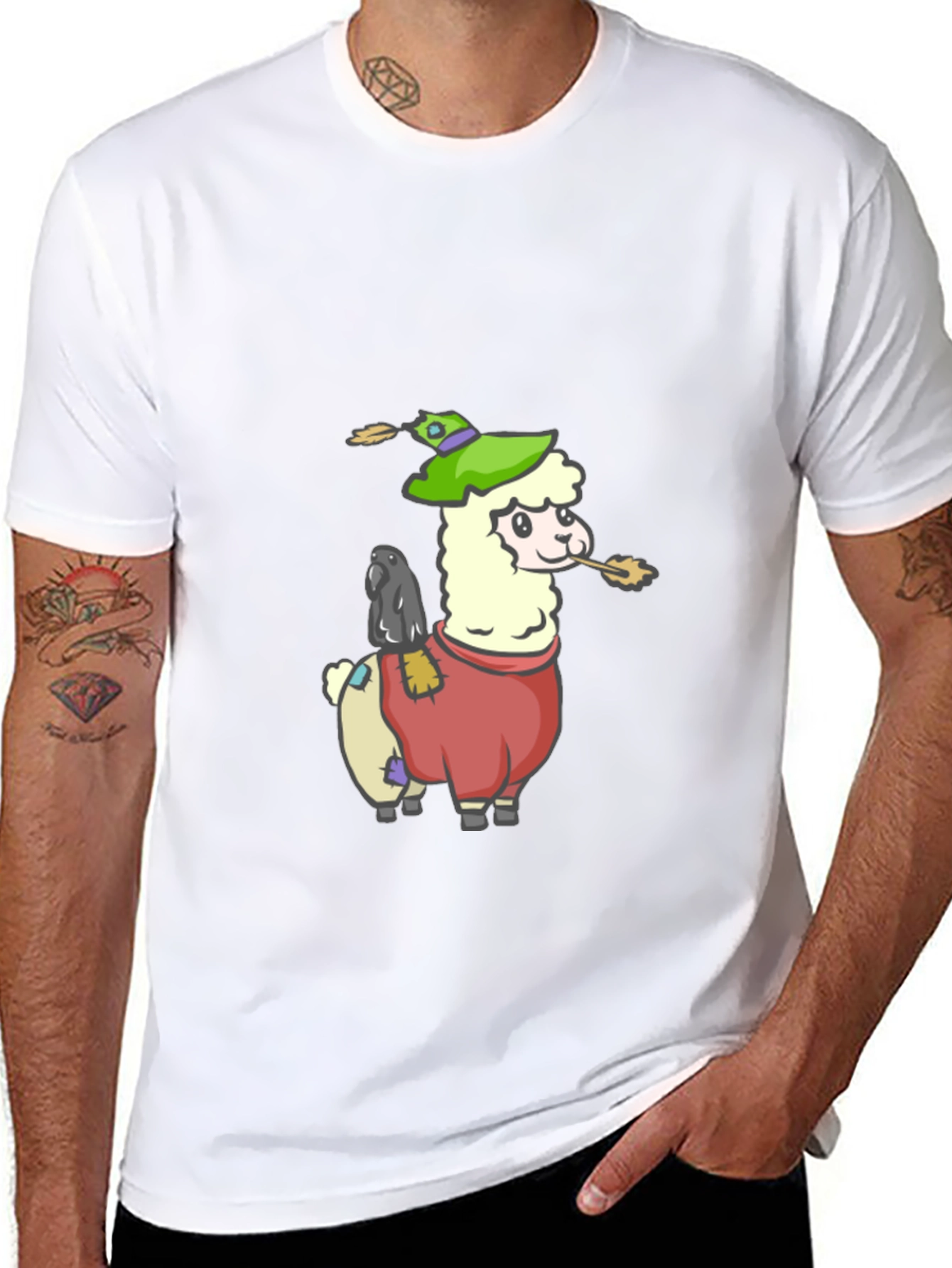 Llama Scarecrow Graphic Tee