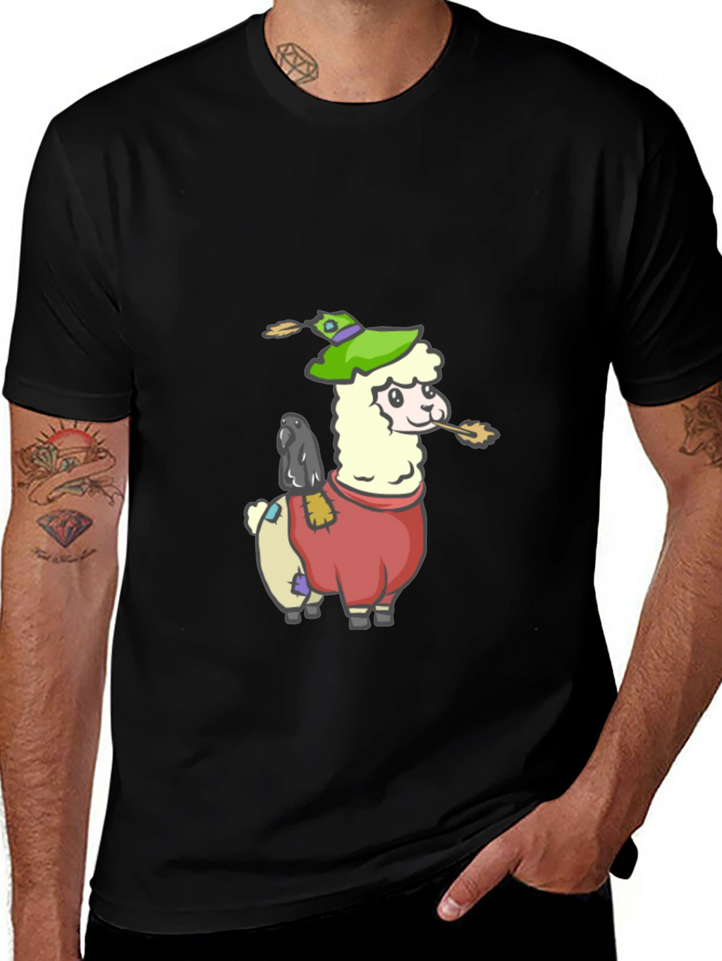 Llama Scarecrow Graphic Tee