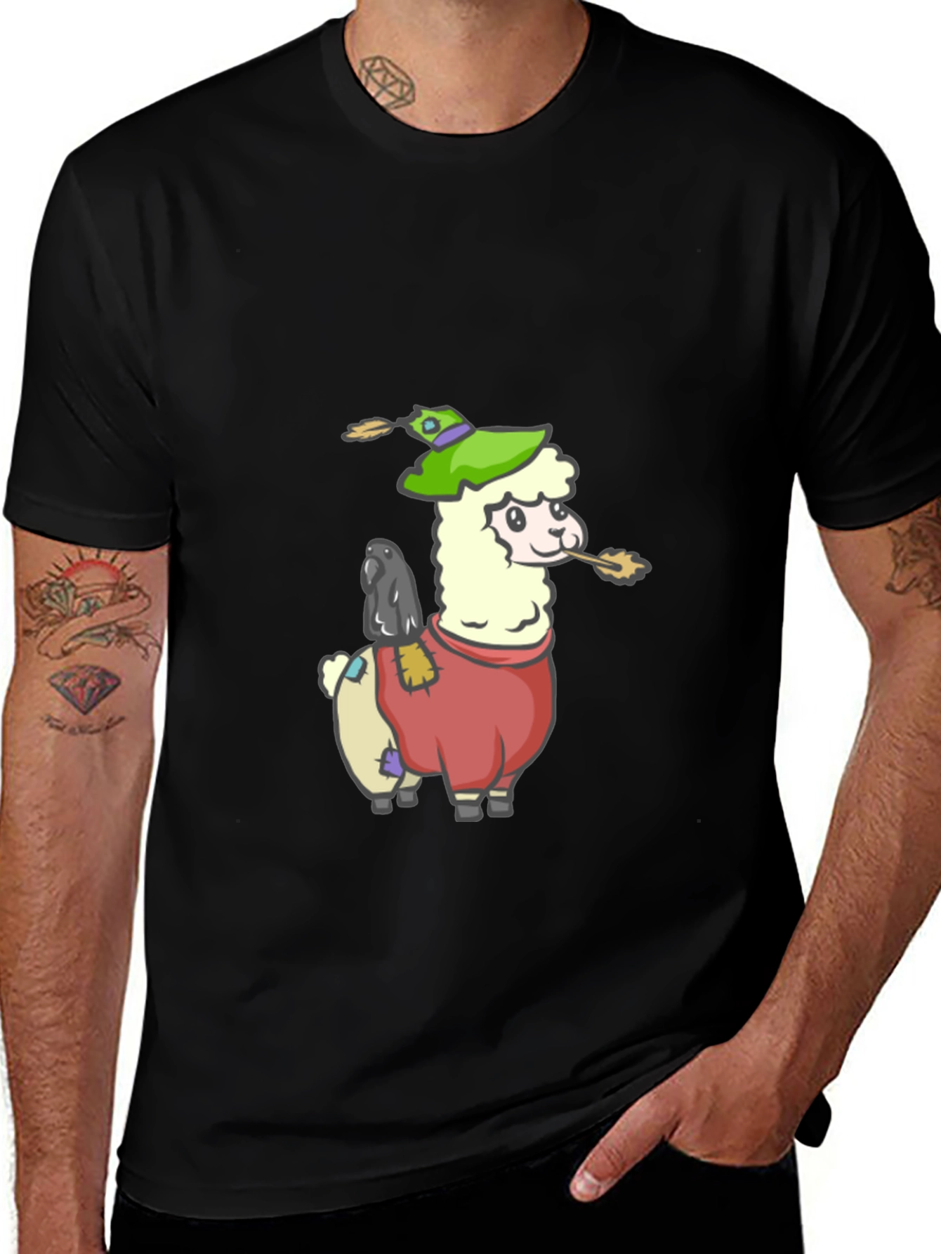 Llama Scarecrow Graphic Tee