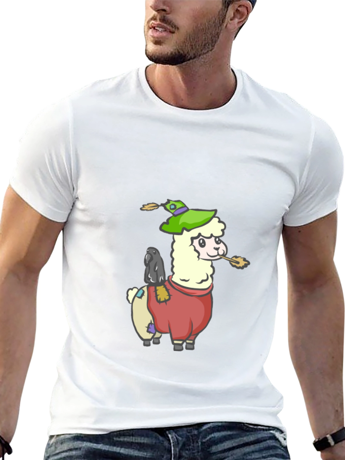 Llama Scarecrow Graphic Tee
