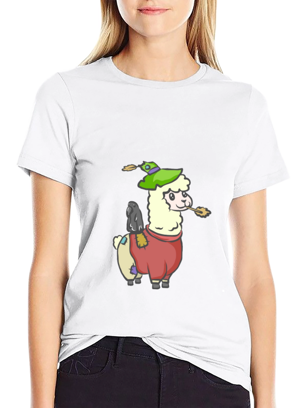 Llama Scarecrow Graphic Tee