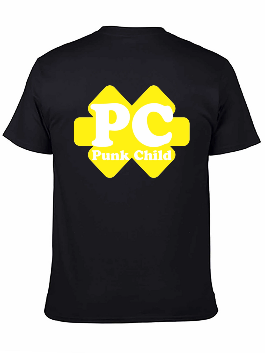 Punk Child Yellow Logo Black T-Shirt