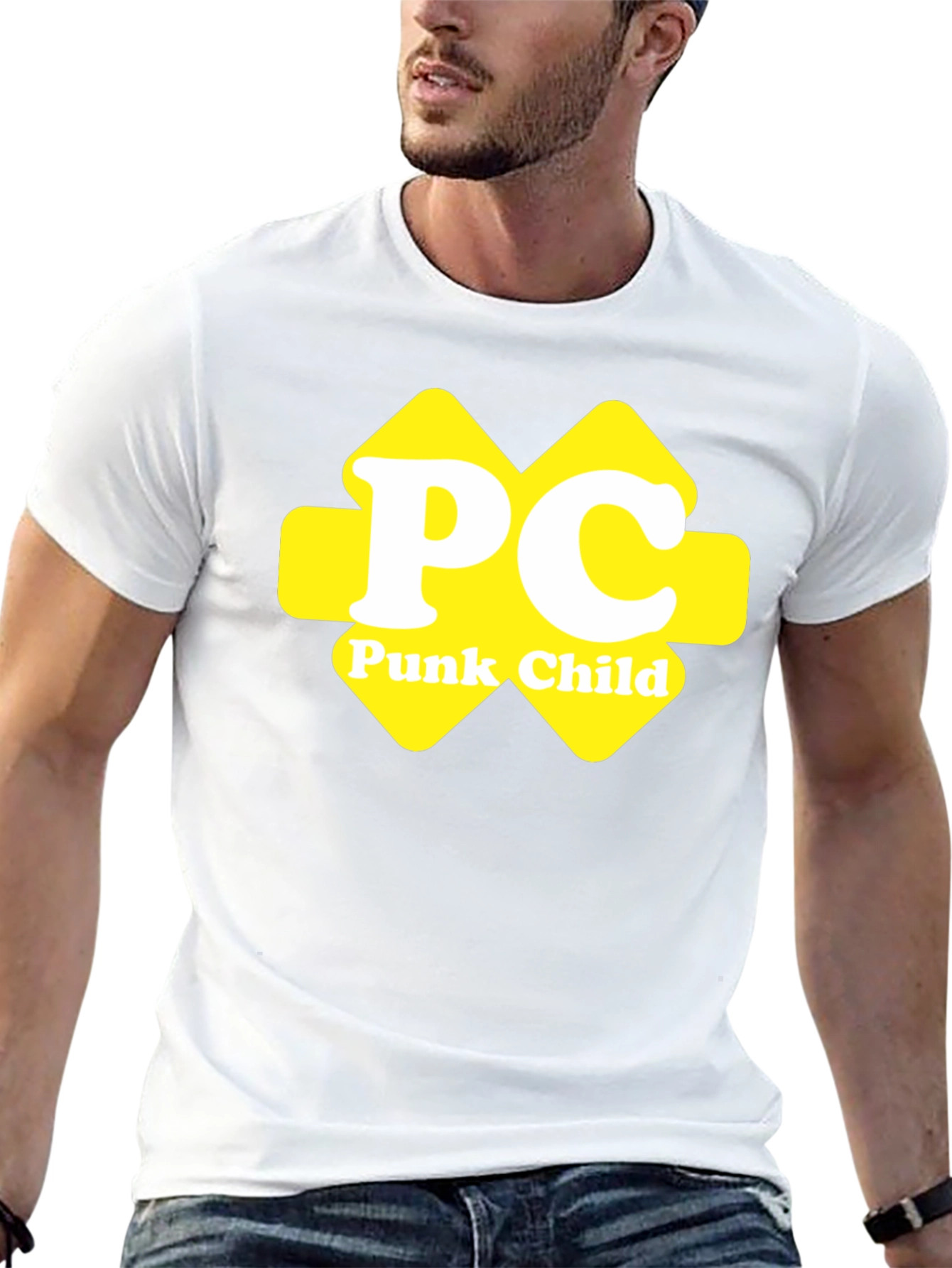 Punk Child Yellow Logo Black T-Shirt