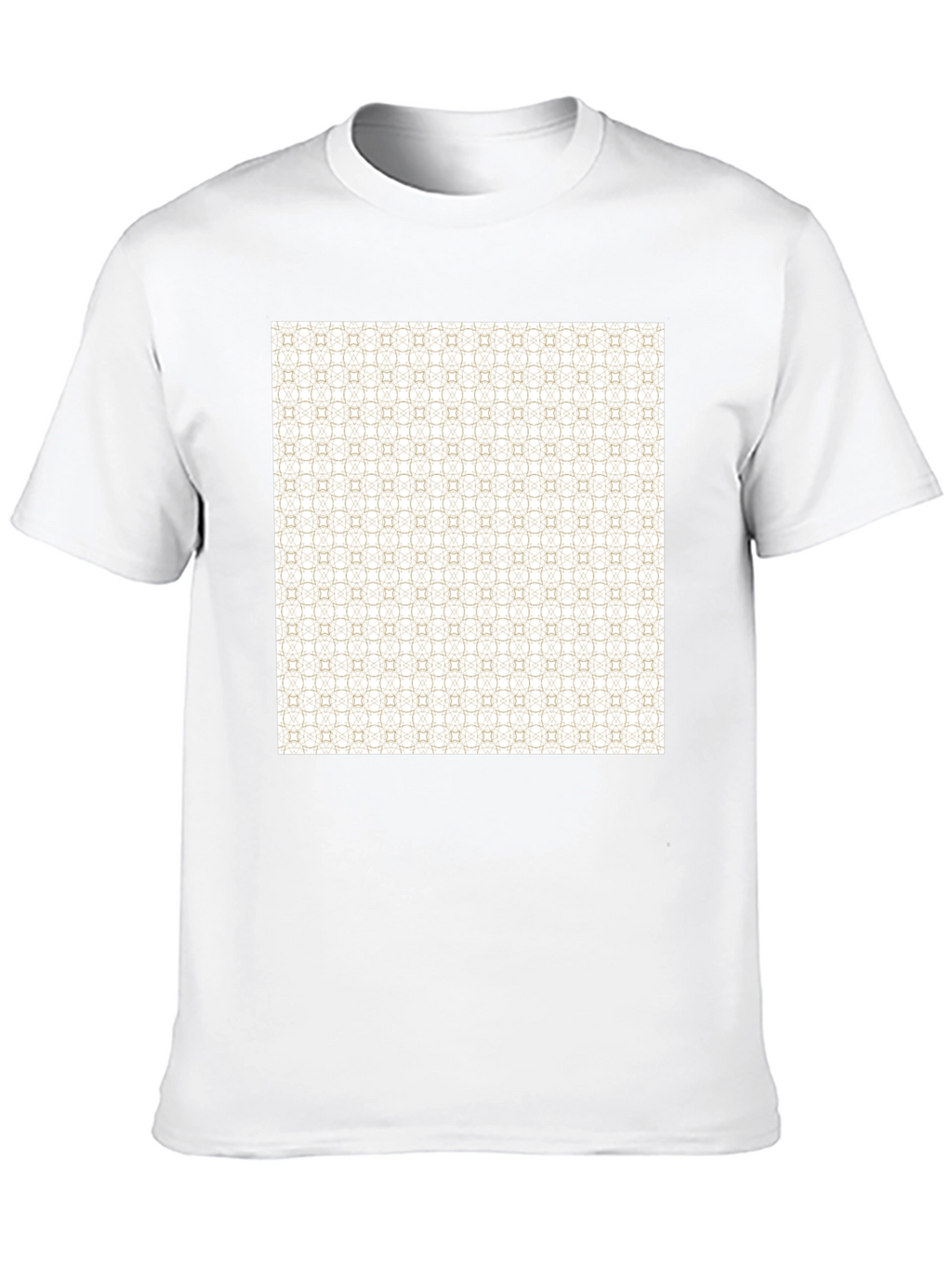 Patterned Print Black Tee