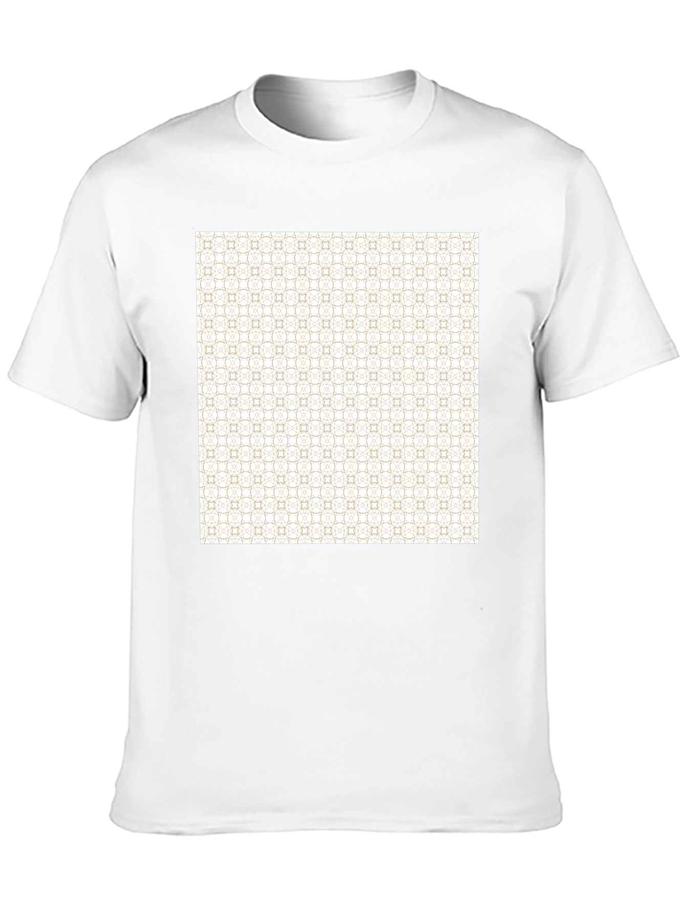 Patterned Print Black Tee