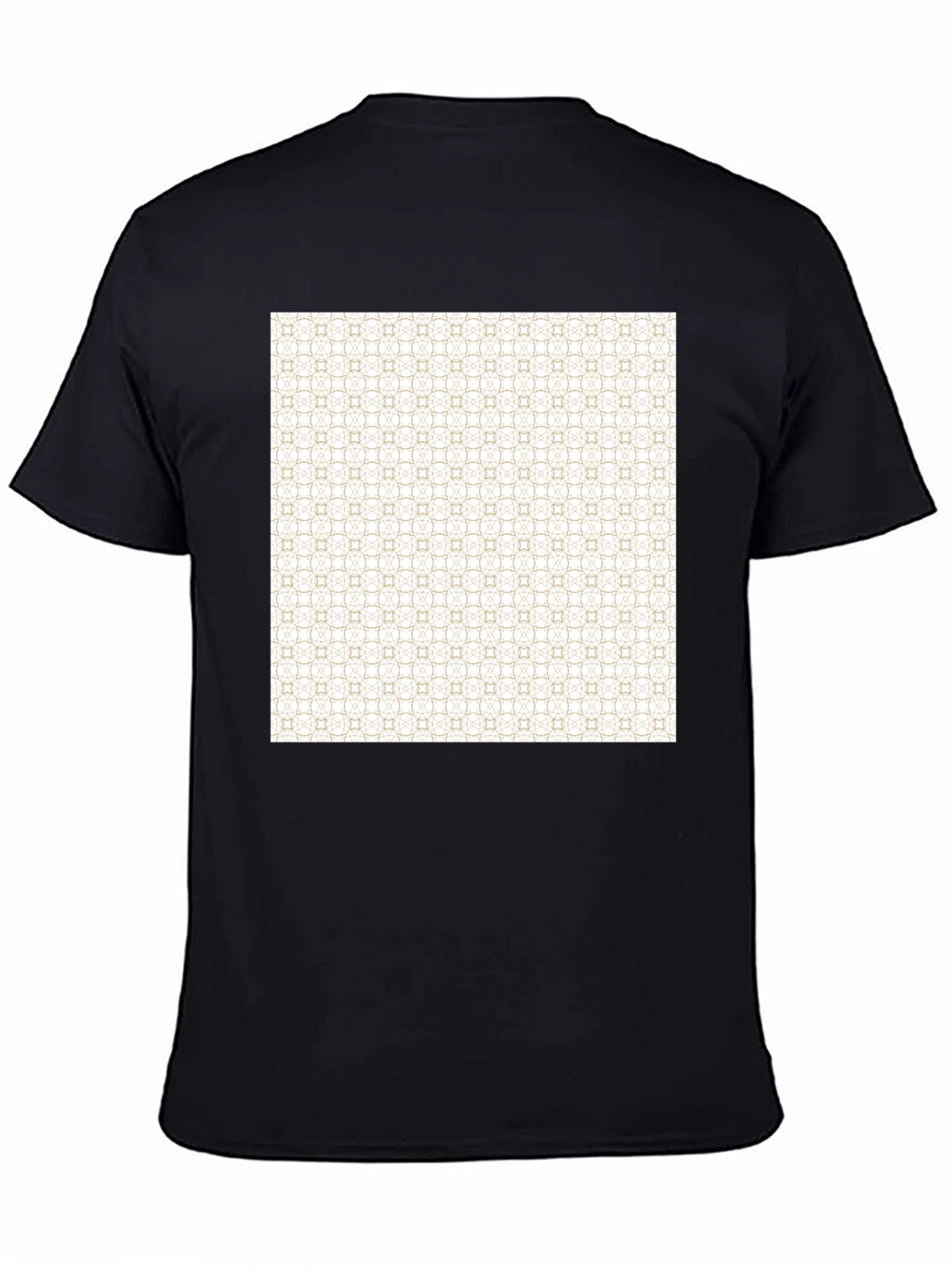 Patterned Print Black Tee