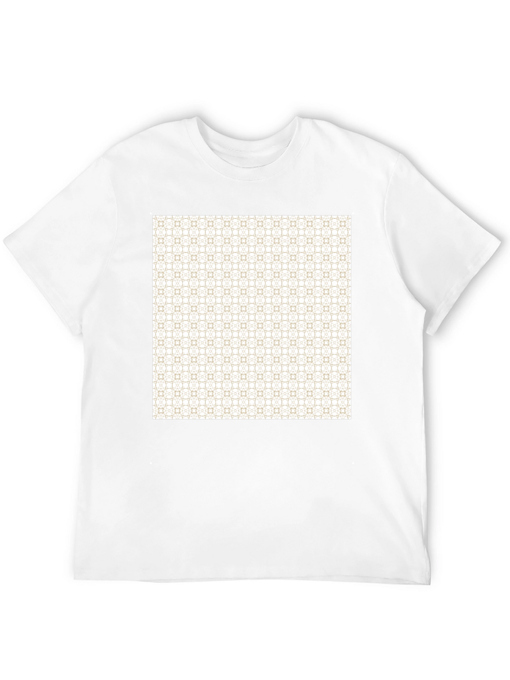 Patterned Print Black Tee