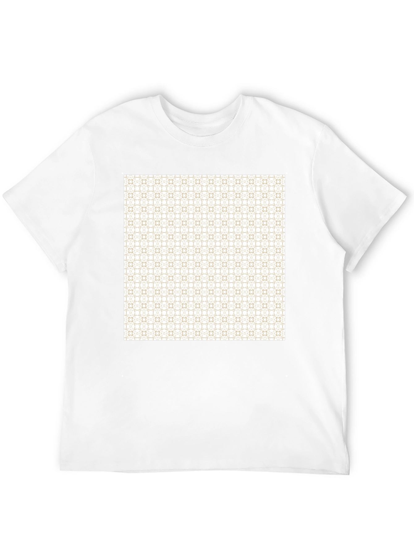 Patterned Print Black Tee