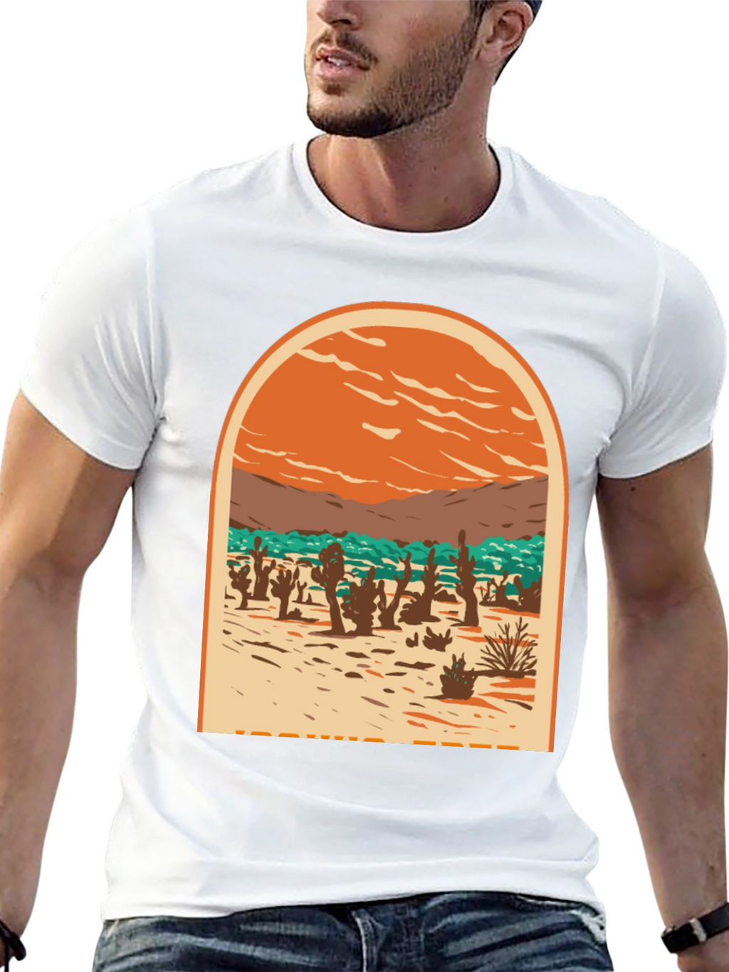 Desert Scene Graphic Tee - Black