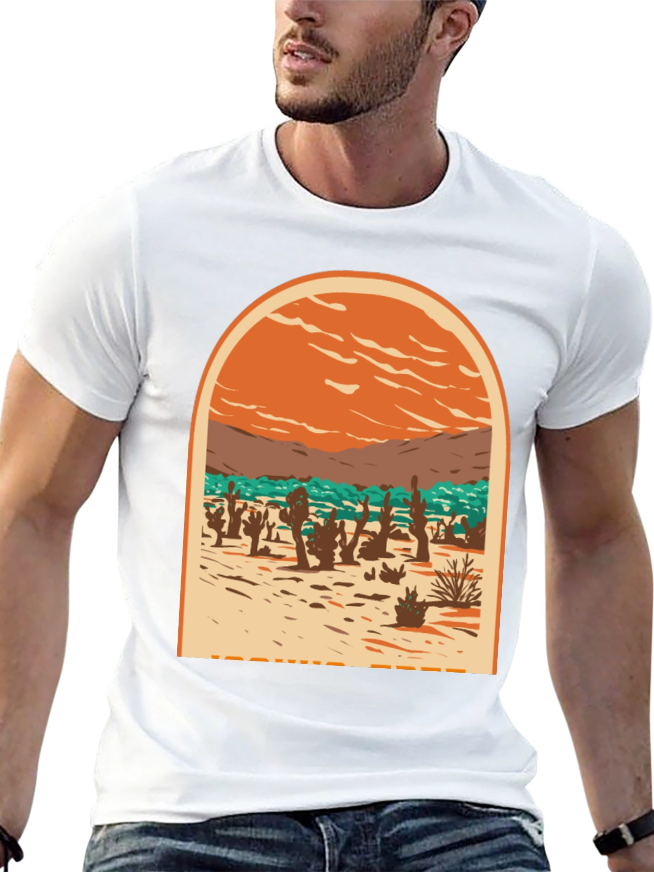 Desert Scene Graphic Tee - Black