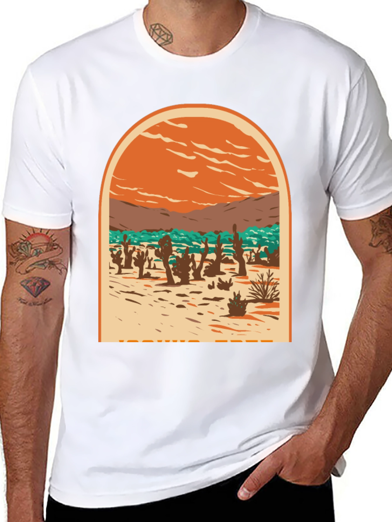 Desert Scene Graphic Tee - Black