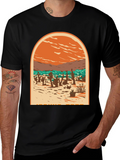 Desert Scene Graphic Tee - Black