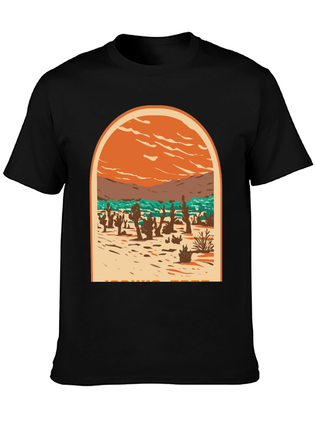 Desert Scene Graphic Tee - Black