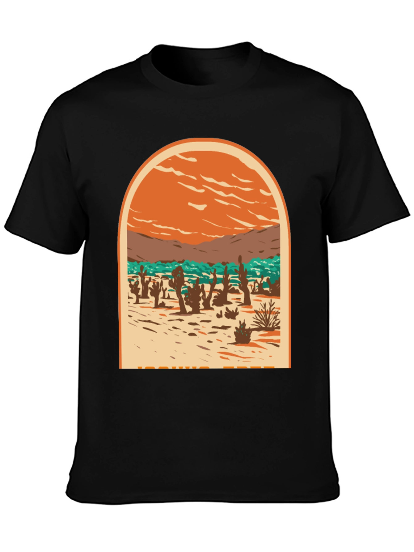 Desert Scene Graphic Tee - Black