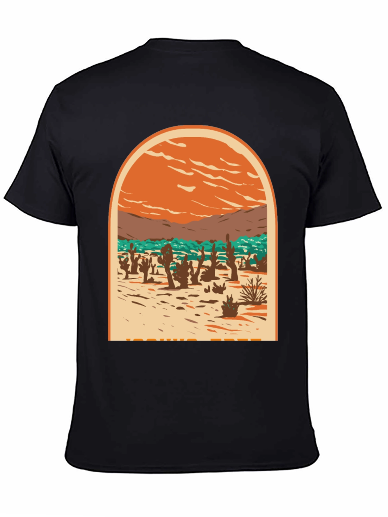 Desert Scene Graphic Tee - Black