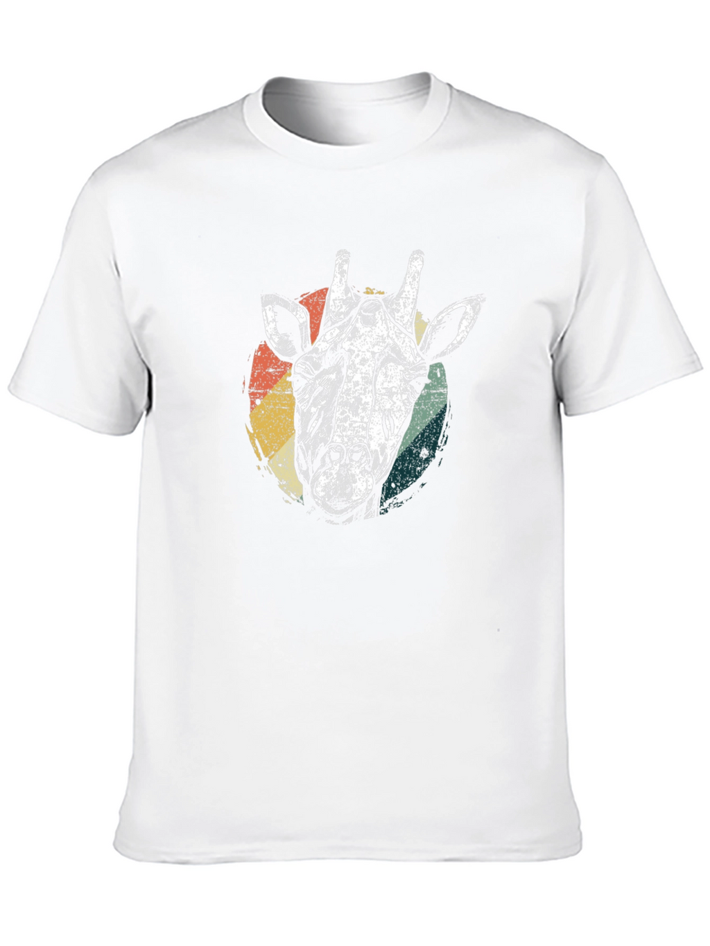 Giraffe Graphic Tee - Retro Style Black T-Shirt