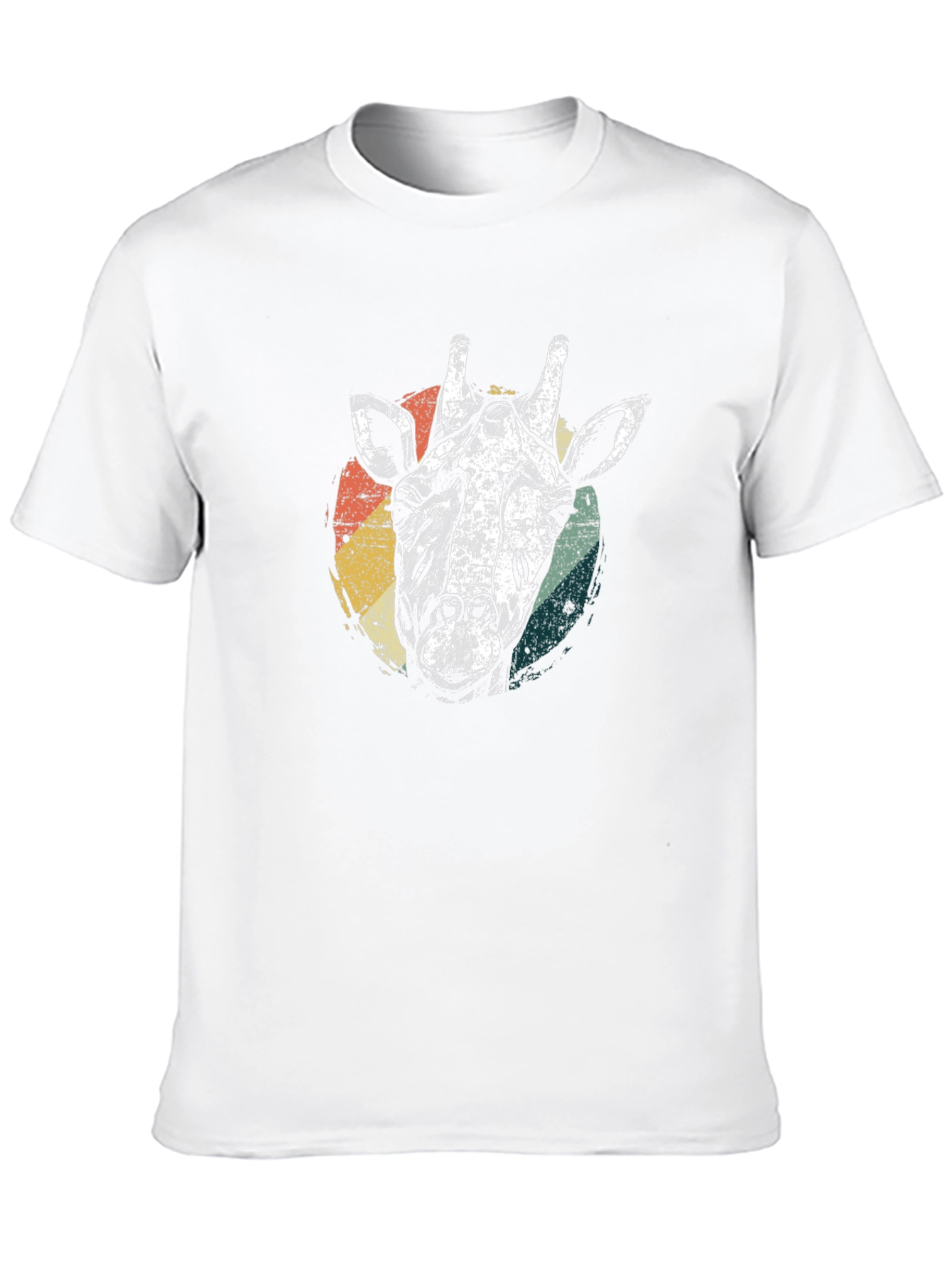 Giraffe Graphic Tee - Retro Style Black T-Shirt