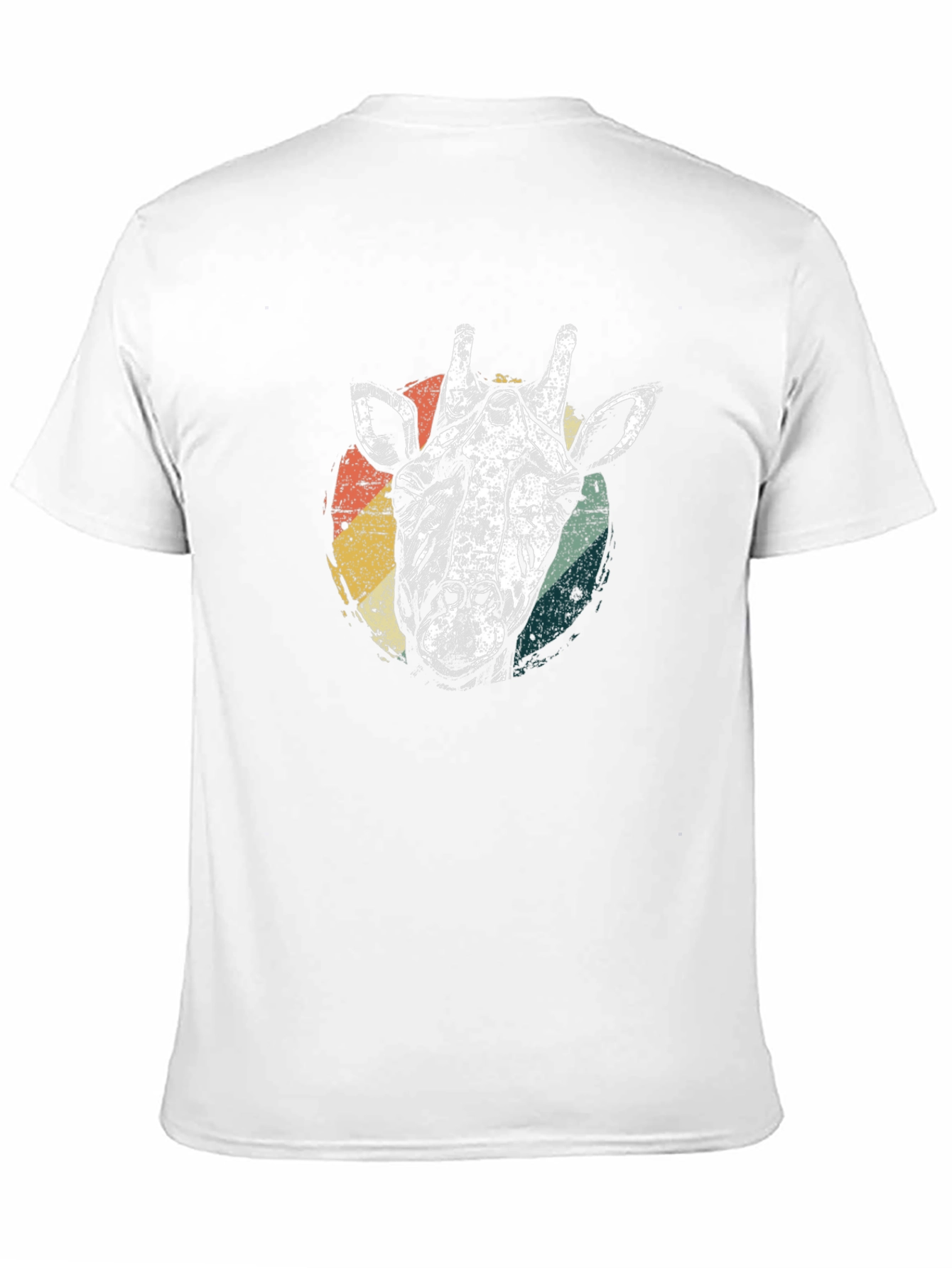 Giraffe Graphic Tee - Retro Style Black T-Shirt