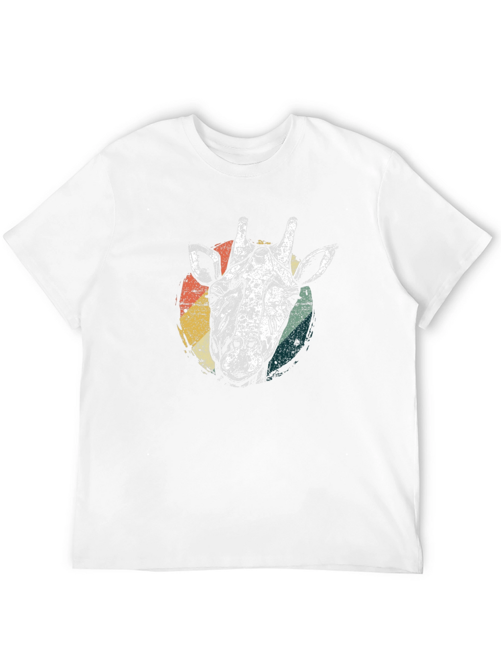 Giraffe Graphic Tee - Retro Style Black T-Shirt