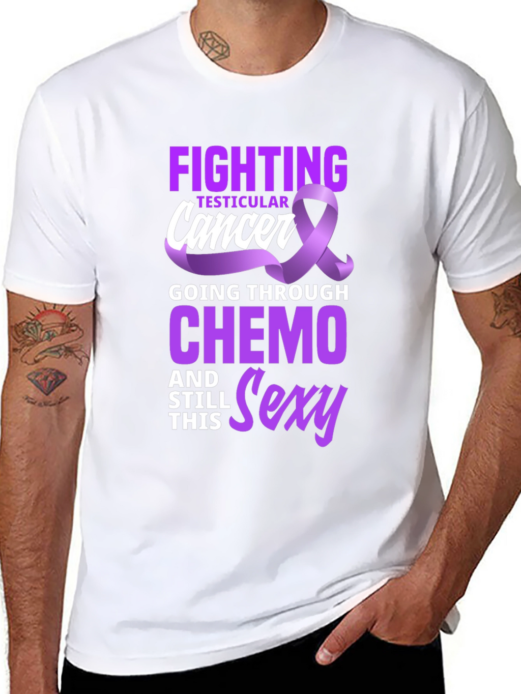 Fighting Testicular Cancer Chemo Sexy T-Shirt