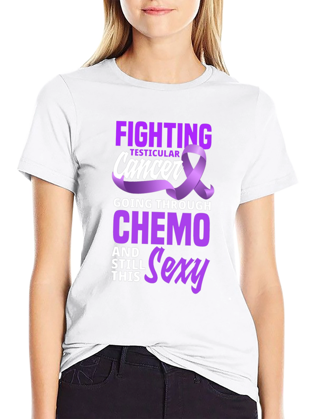 Fighting Testicular Cancer Chemo Sexy T-Shirt