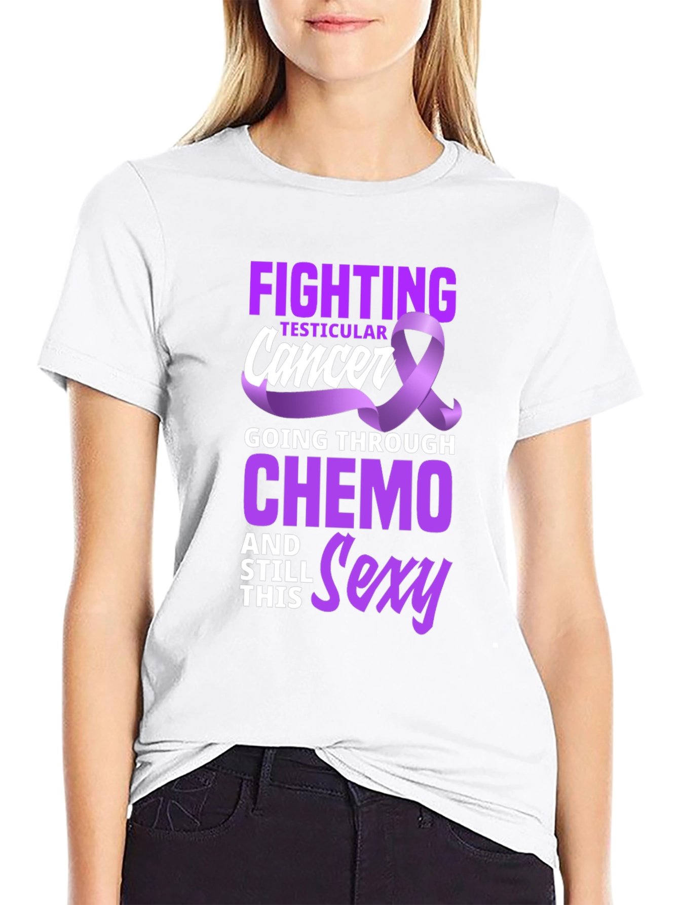Fighting Testicular Cancer Chemo Sexy T-Shirt