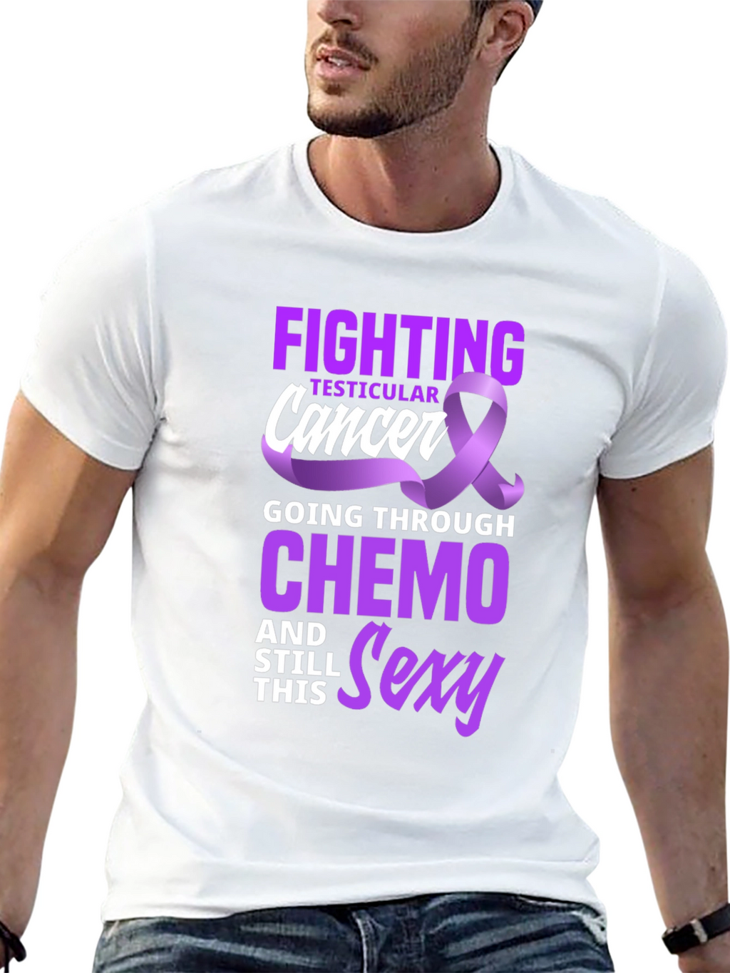 Fighting Testicular Cancer Chemo Sexy T-Shirt