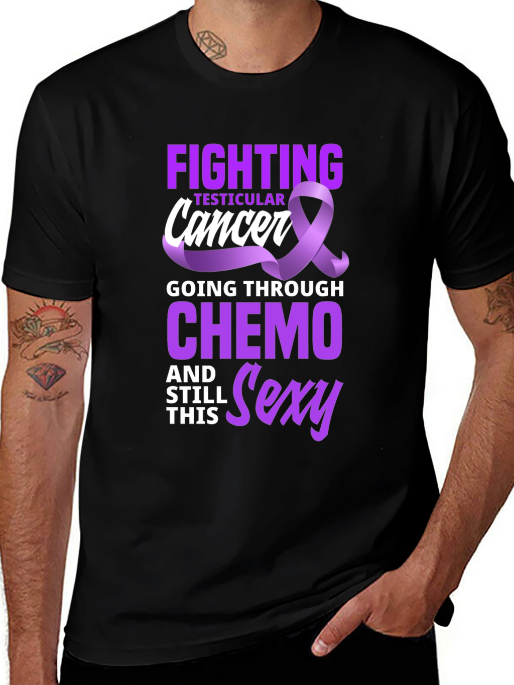 Fighting Testicular Cancer Chemo Sexy T-Shirt