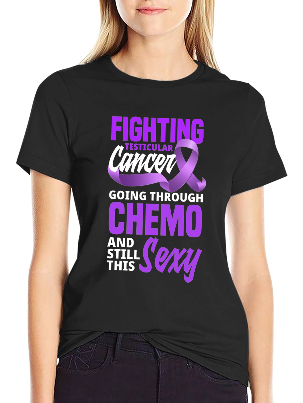 Fighting Testicular Cancer Chemo Sexy T-Shirt