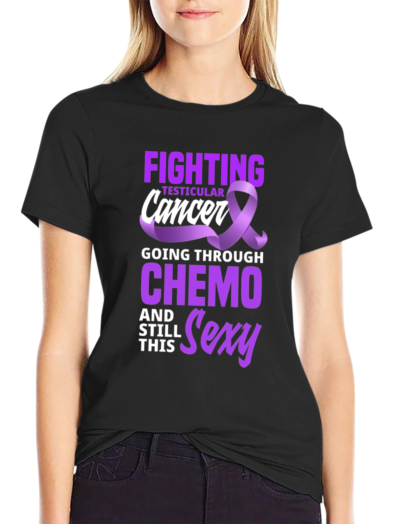 Fighting Testicular Cancer Chemo Sexy T-Shirt