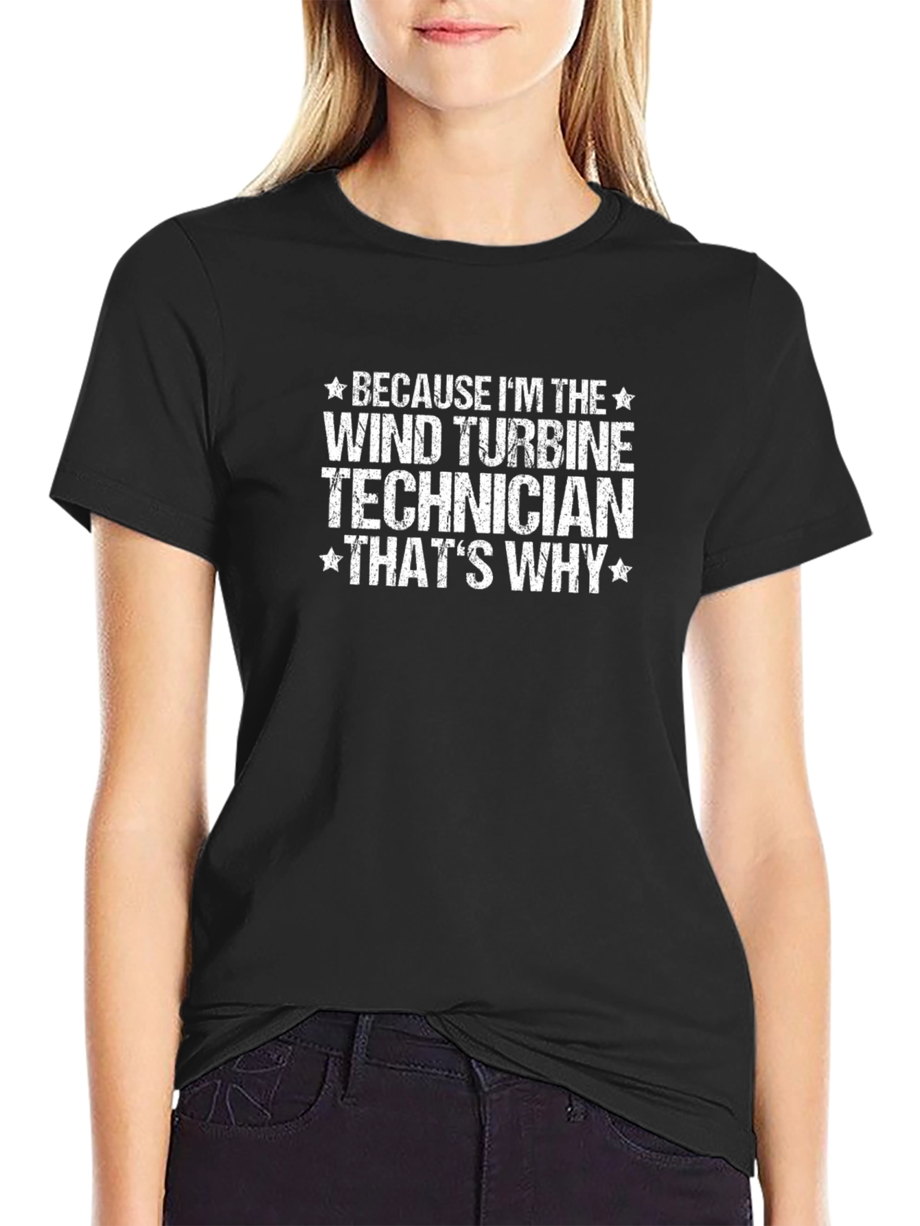 Wind Turbine Technician Black T-Shirt