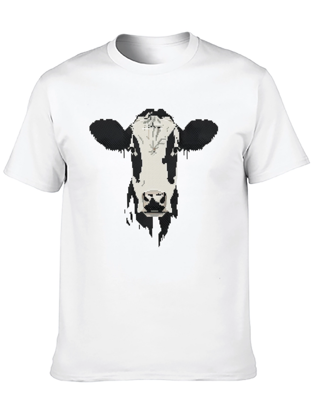 Cow Face Graphic Black T-Shirt