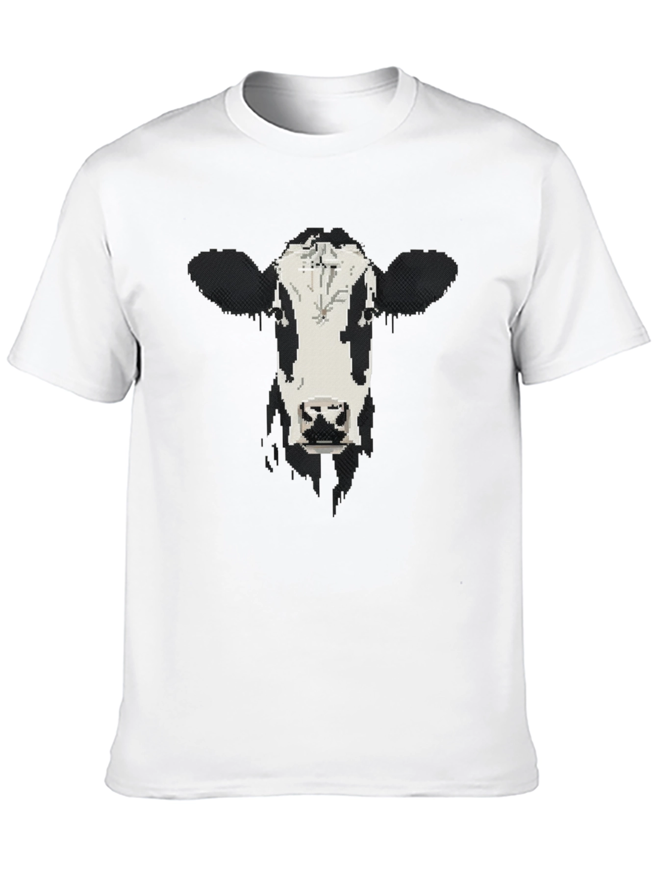Cow Face Graphic Black T-Shirt