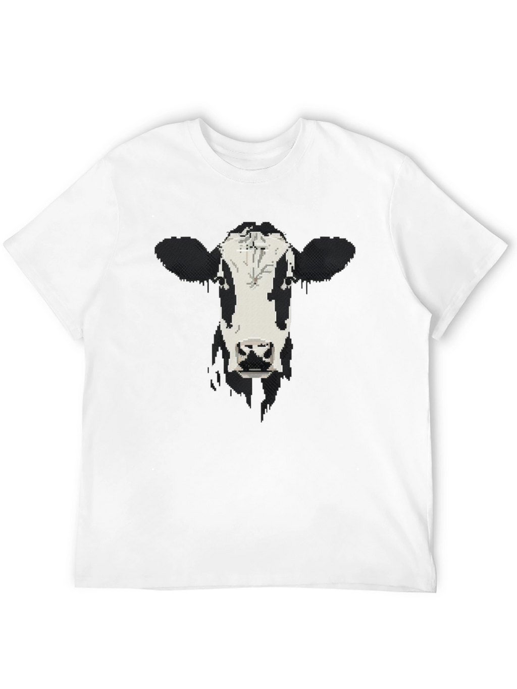 Cow Face Graphic Black T-Shirt