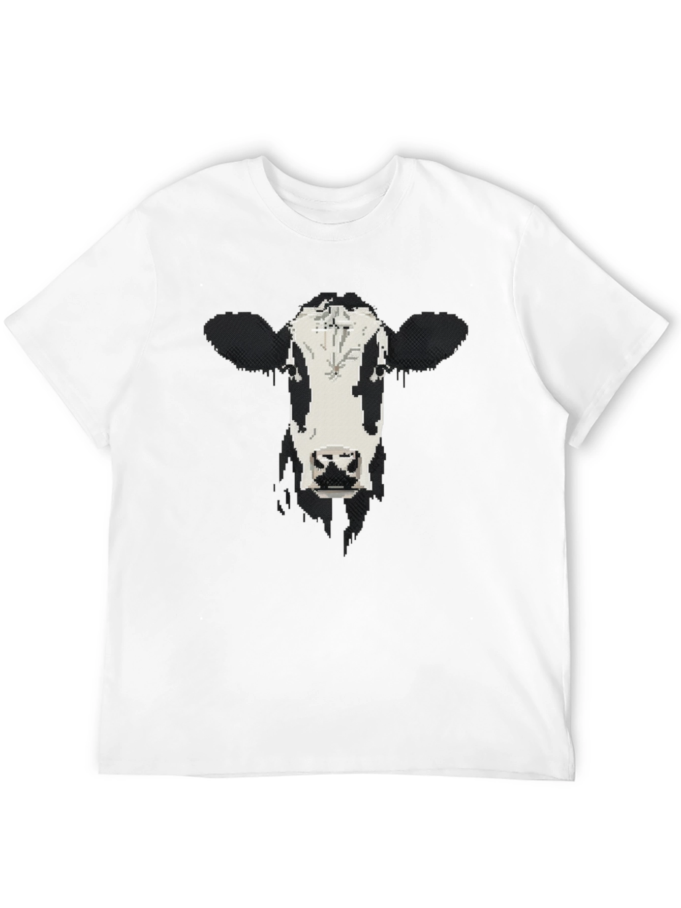 Cow Face Graphic Black T-Shirt