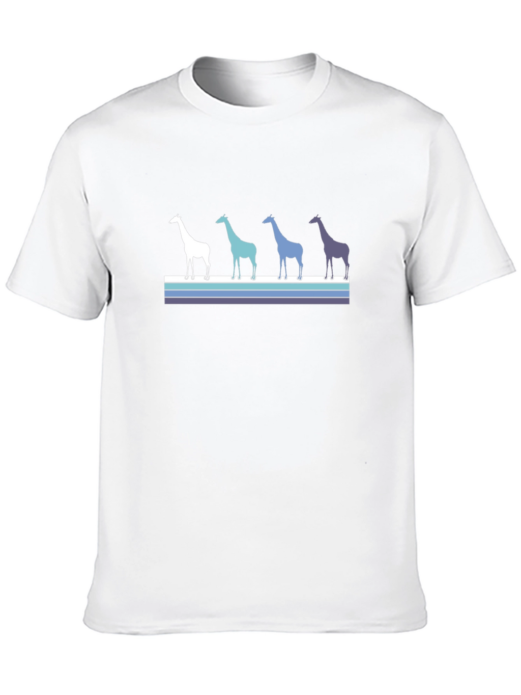 Giraffe Silhouette Striped Tee