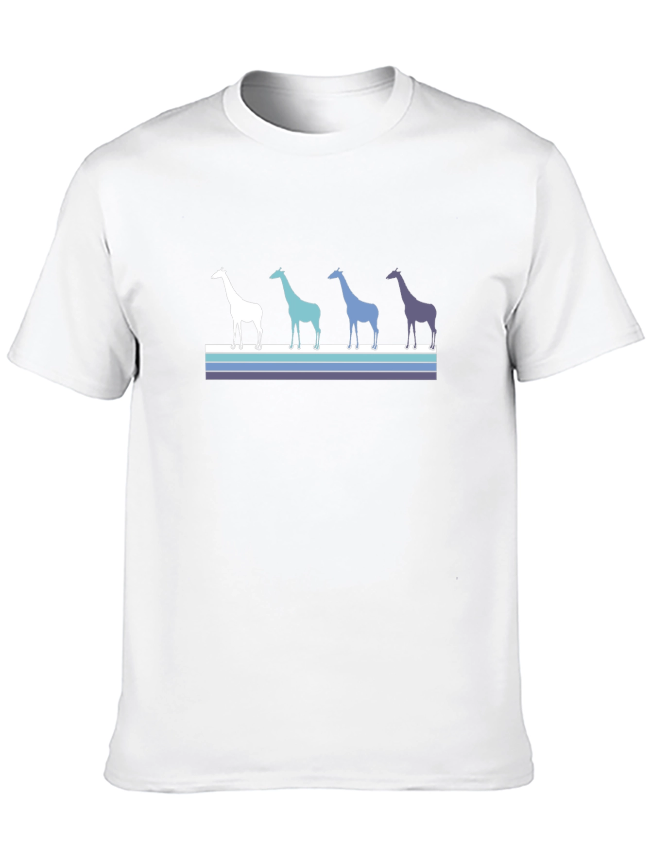 Giraffe Silhouette Striped Tee